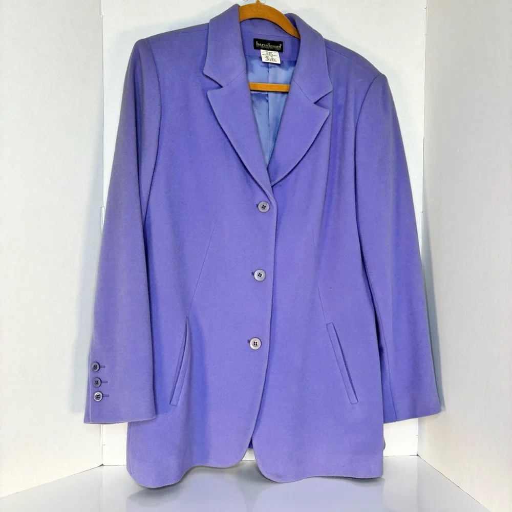 Harv’e benard- Lavender Single-Breasted Wool-Blend Blazer. Suze 16 - Picture 11 of 12